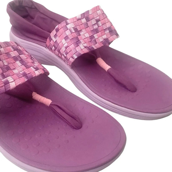Vionic Women Size 10 Orthaheel Serene Tia Berry Active Sling Thong Sandals Woven - Picture 4 of 12